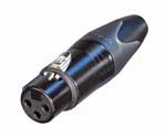 Neutrik 3 Pin XLR Female, Black