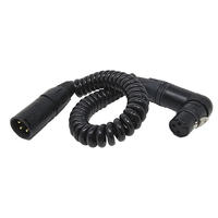 XLR3F Right-Angle to XLR3M Coiled Cable